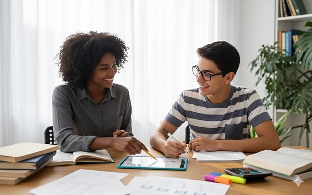 Geometry Tutoring Session with High Performance Tutoring