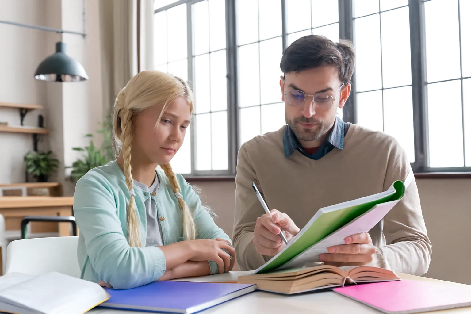 A High Performance tutor working one-on-one with a student