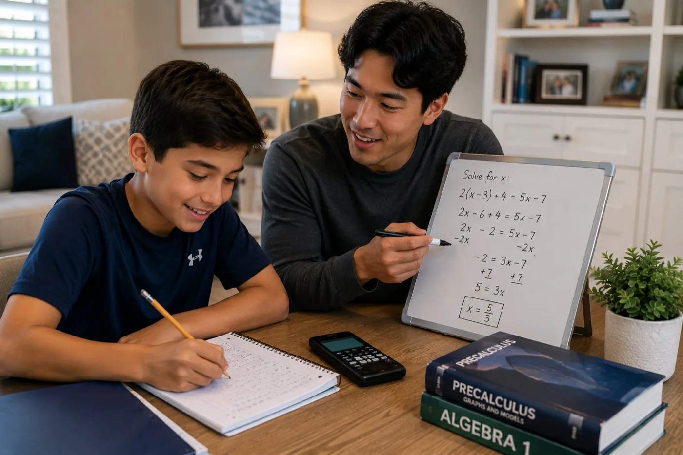 Middle school tutoring session with High Performance Tutoring